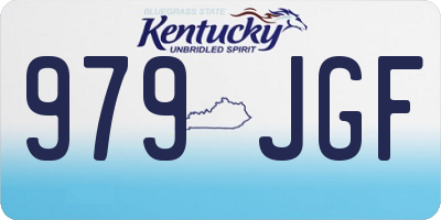 KY license plate 979JGF
