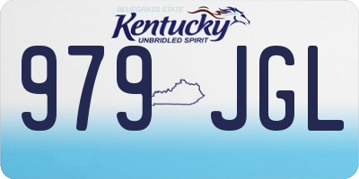 KY license plate 979JGL