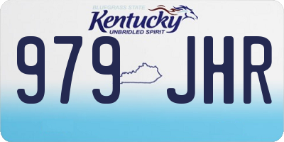 KY license plate 979JHR