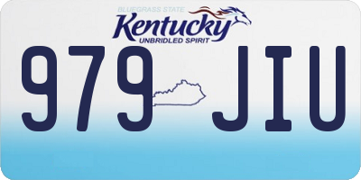 KY license plate 979JIU