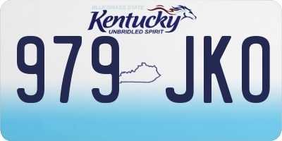 KY license plate 979JKO