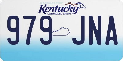 KY license plate 979JNA
