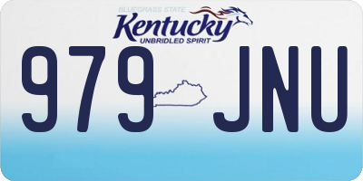 KY license plate 979JNU