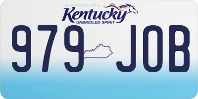 KY license plate 979JOB