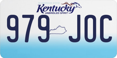 KY license plate 979JOC