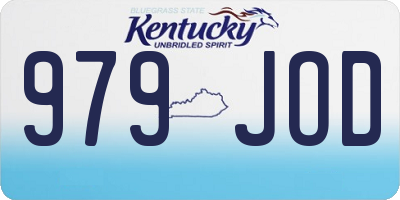 KY license plate 979JOD