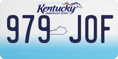 KY license plate 979JOF