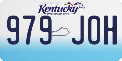 KY license plate 979JOH
