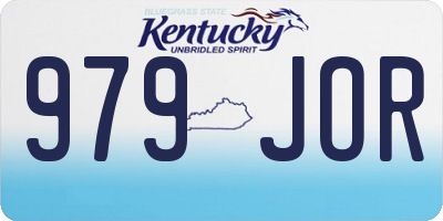 KY license plate 979JOR