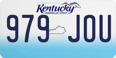 KY license plate 979JOU
