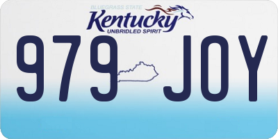 KY license plate 979JOY