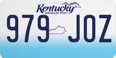 KY license plate 979JOZ