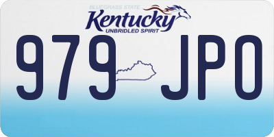 KY license plate 979JPO