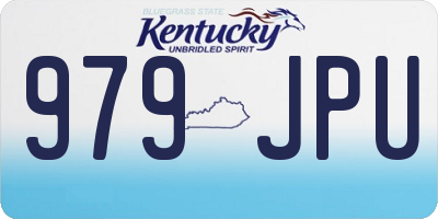 KY license plate 979JPU