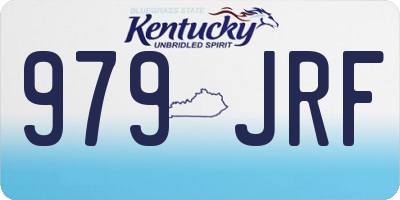 KY license plate 979JRF