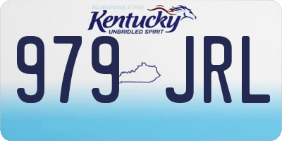 KY license plate 979JRL