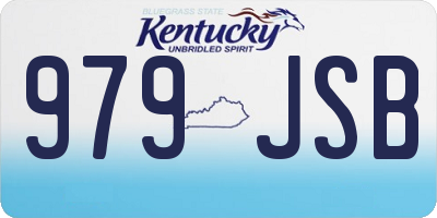 KY license plate 979JSB
