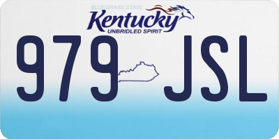 KY license plate 979JSL