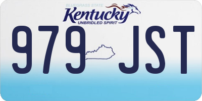 KY license plate 979JST
