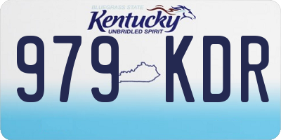KY license plate 979KDR
