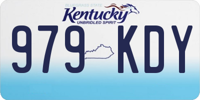 KY license plate 979KDY
