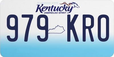 KY license plate 979KRO