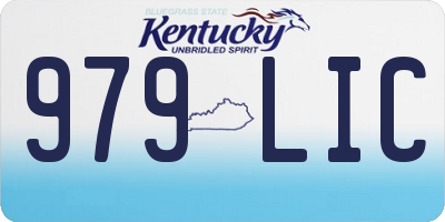 KY license plate 979LIC