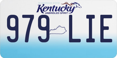 KY license plate 979LIE