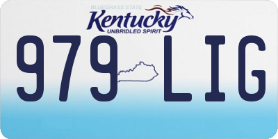 KY license plate 979LIG