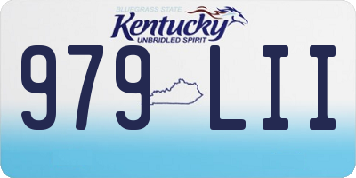 KY license plate 979LII