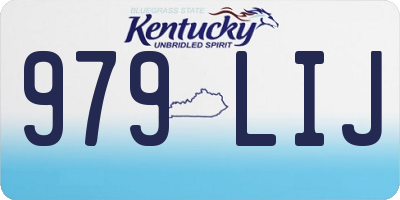 KY license plate 979LIJ