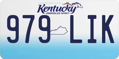 KY license plate 979LIK