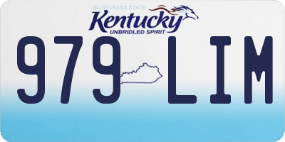 KY license plate 979LIM