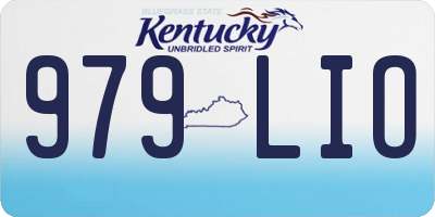 KY license plate 979LIO