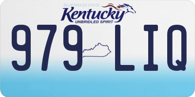 KY license plate 979LIQ