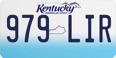 KY license plate 979LIR