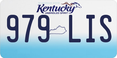 KY license plate 979LIS