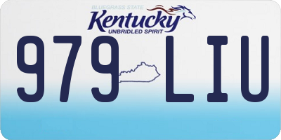 KY license plate 979LIU