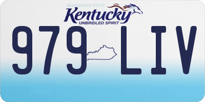 KY license plate 979LIV