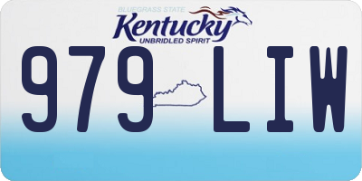 KY license plate 979LIW