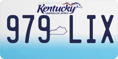KY license plate 979LIX