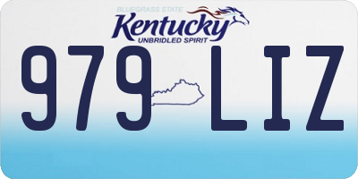 KY license plate 979LIZ