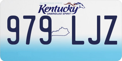 KY license plate 979LJZ