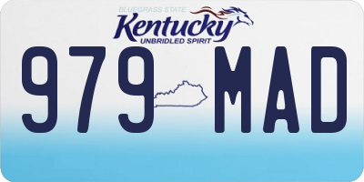KY license plate 979MAD