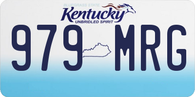 KY license plate 979MRG