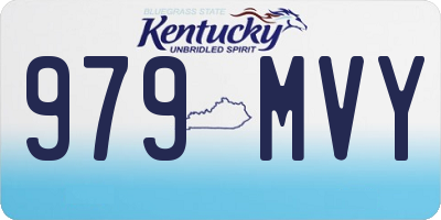 KY license plate 979MVY