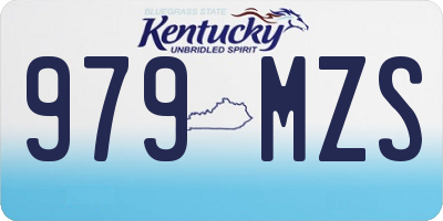 KY license plate 979MZS