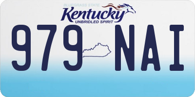 KY license plate 979NAI