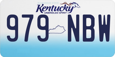 KY license plate 979NBW