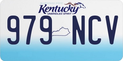 KY license plate 979NCV